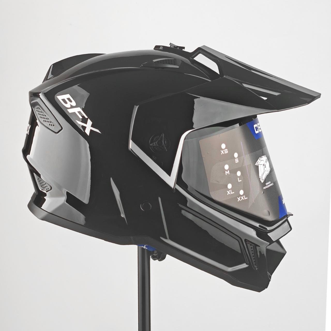 Casco de Moto ADV BFox BFOX-4 Deportivo - Negro Brillante Visor Smoke Casco de Moto ADV BFox BFOX-4 Deportivo - Negro Brillante Visor Smoke