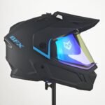 Casco de Moto BFox BFOX-3 Certificado - Negro Mate Visor Revo Tornasol Azul