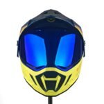 Casco de Moto BFox BFOX-8 ADV Radical - Diseño Neón Mate Visor Smoke Blue