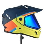 Casco de Moto BFox BFOX-8 ADV Radical - Diseño Neón Mate Visor Smoke Blue
